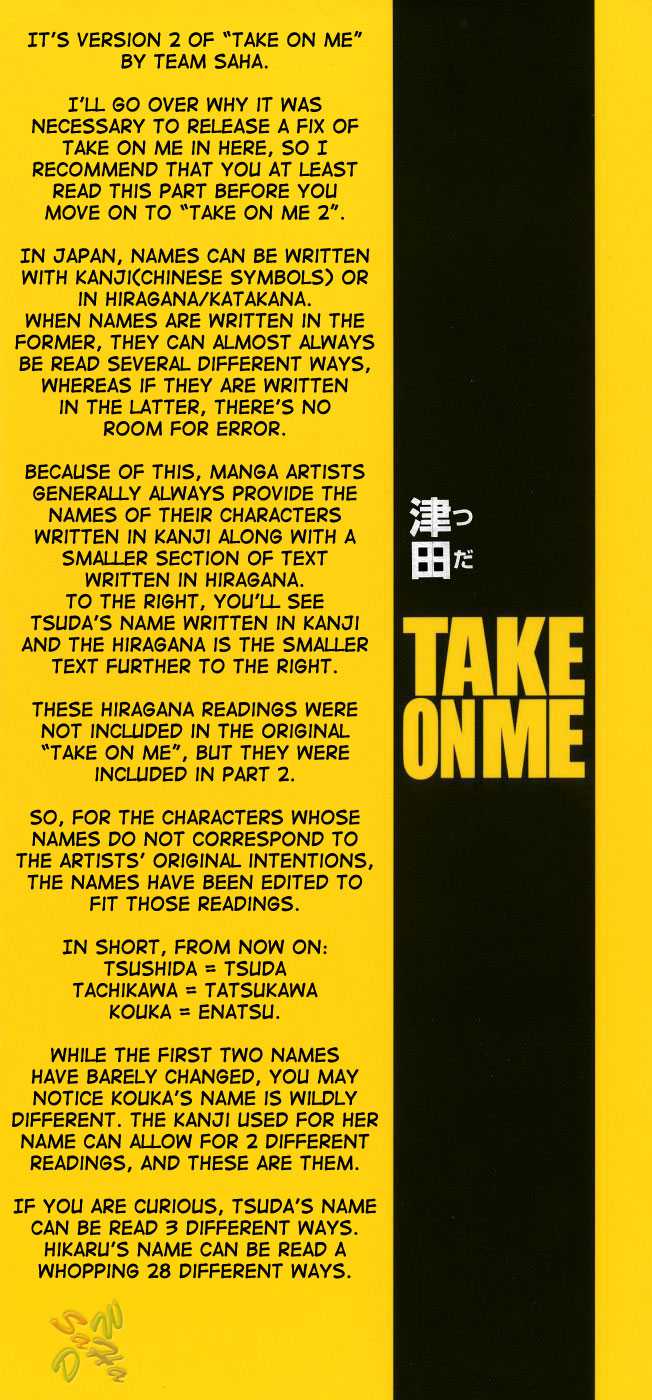 Reading Take On Me Original Hentai By Takemura Sessyu 1 Take On Me 1 Page 1 Hentai Manga